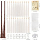 Floating Flameless LED Candle Set – 24 Ivory Hanging Candles with Remote Wand & Full Hanging Kit