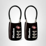 Master Lock TSA Accepted Combination Luggage Lock with Flexible Steel Cable, Resettable 3-Dial Travel Padlock