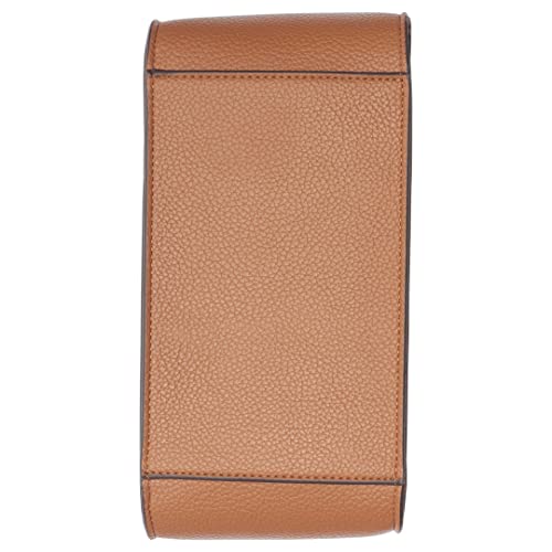 Calvin Klein Estelle Vegan Leather Crossbody Bag – Chic Everyday Purse with Adjustable Strap (Caramel)