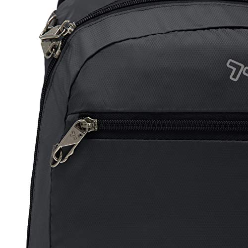 Travelon Active Packable Anti-Theft Backpack – Lightweight Foldable Travel Daypack with RFID Protection (Black)