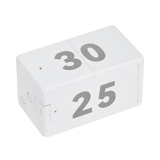 Pomodoro Timer Cube with Gravity Sensor, 10 Preset Flip Timers, Adjustable Volume & USB-C Rechargeable Design for Work, Study & Kitchen – White