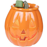 Halloween Wax Warmer – Pumpkin Orange Scented Wax Melt Burner by Scentsationals (Flameless, Safe & Festive Design)