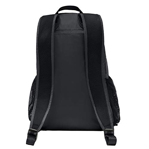 Travelon Active Packable Anti-Theft Backpack – Lightweight Foldable Travel Daypack with RFID Protection (Black)