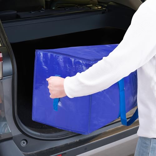 Extra Large Heavy-Duty Storage Moving Bag (24 Gallon) – Waterproof Foldable Organizer with Reinforced Handles