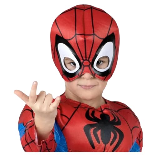 Marvel Spidey Toddler Costume – Official Padded Muscle Jumpsuit & Mask for Kids 🕸️🕷️