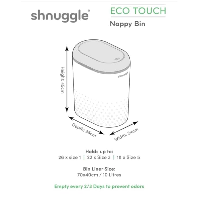 Odor Lock Diaper Pail with Dual-Seal Airlock – Hands-Free Baby Diaper Disposal Bin for Nursery