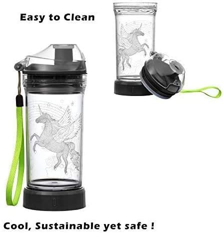 14 oz Kids Monster Truck Light-Up Water Bottle with Leakproof Lid and Carry Strap