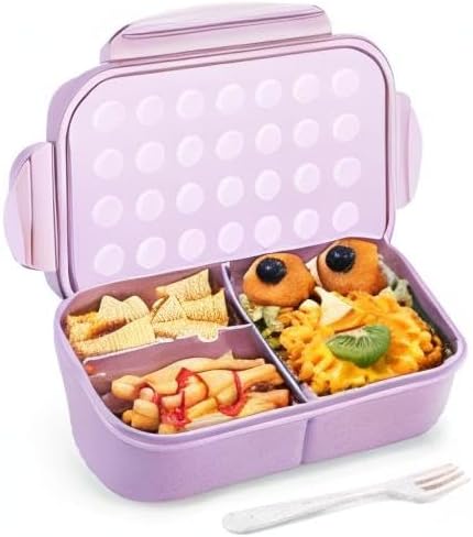 Purple 1150 ml 3-Compartment Bento Lunch Box