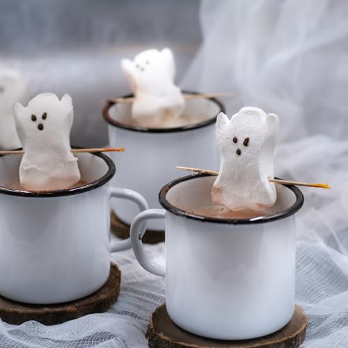 Halloween Ghost Marshmallow Candy – 3 Pack (6 Ghosts per Pack) – Vanilla Flavored Spooky Treats for Parties & Trick-or-Treating