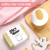 Pink Halloween Gift Box for Women – 7-Piece “Spooky Season” Gift Set with Ghost Cup, Candle, Socks, Bath Bomb & Greeting Card