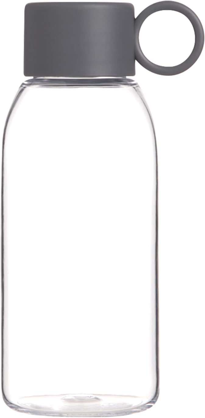 22 oz Clear Tritan Water Bottle with Leakproof Lid and Carry Ring