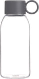 22 oz Clear Tritan Water Bottle with Leakproof Lid and Carry Ring