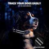 Smart Pet Tracker with Collar for Apple Find My Network – No Monthly Fee Bluetooth Location Tracker for Dogs & Cats (Black)