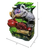Mini LED Crystal Ball Tabletop Fountain with Elephant & Waterwheel – Decorative Indoor Zen Water Feature