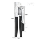 Heavy-Duty Manual Can Opener with Ergonomic Soft Handles & Easy-Turn Crank