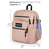JanSport Big Student Laptop Backpack with 15″ Laptop Sleeve – Classic 2-Compartment School & Everyday Backpack (Black)