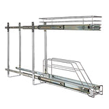 Household Essentials Glidez 2-Tier Pull-Out Cookware Organizer – Chrome Slide-Out Rack with Dual Storage Levels