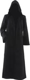 Men’s Black Witch Cloak – Adult Hooded Halloween Robe for Cosplay & Parties