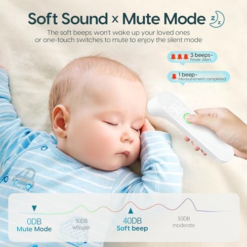 Infrared Forehead Thermometer for Adults & Kids – Non-Contact Digital Temperature Scanner with LED Display