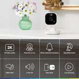 2K Smart Indoor Security Camera with Night Vision, Motion Detection & 2-Way Audio – 130° Wide Angle Home Monitoring Camera