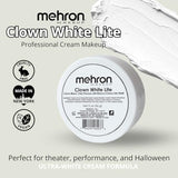 Mehron Clown White Lite – Professional Ultra-White Cream Makeup for Clowns, Mimes & Performers