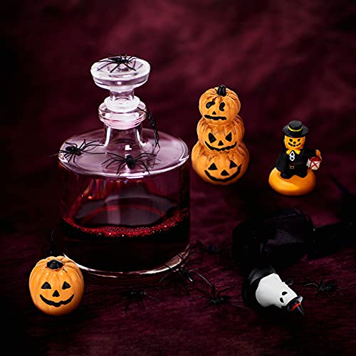 Mini Halloween Pumpkin & Ghost Figurines Set – 7 Resin Garden Ornaments for Table, Cake & DIY Decor