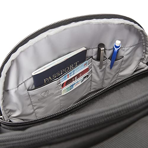 Travelon Classic Large Anti-Theft Backpack – Secure RFID Travel & Commuter Backpack with Dual Laptop Sleeves (Black)