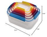 Nesting Food Storage Containers with Lockable Lids – 10-Piece Airtight BPA-Free Set (Multi-Color)