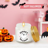 Pink Halloween Gift Box for Women – 7-Piece “Spooky Season” Gift Set with Ghost Cup, Candle, Socks, Bath Bomb & Greeting Card