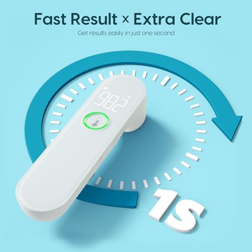 Infrared Forehead Thermometer for Adults & Kids – Non-Contact Digital Temperature Scanner with LED Display