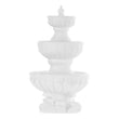 Miniature Micro Landscape Fountain Ornament – Plastic Dollhouse & Bonsai Decoration (White)