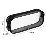 4-Pack Clear Black PVC Zipper Organizer Pouches
