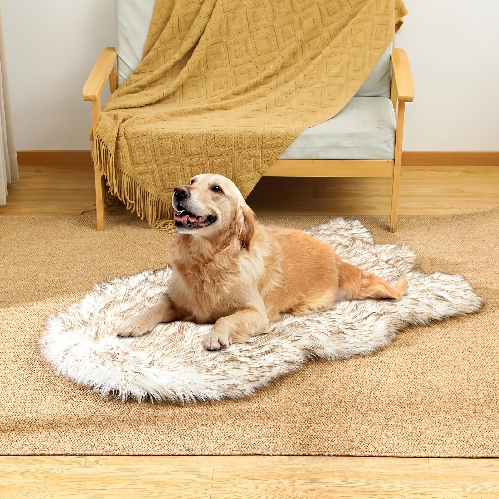 Luxury Faux Fur Dog Bed – 5" Thick Super Soft Memory Foam with Removable Cover for Ultimate Comfort