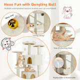 Multi-Functional Cat Treehouse – Cat Climbing Frame with Condo, Platforms, Scratching Posts & Cozy Resting Areas for Indoor Cats