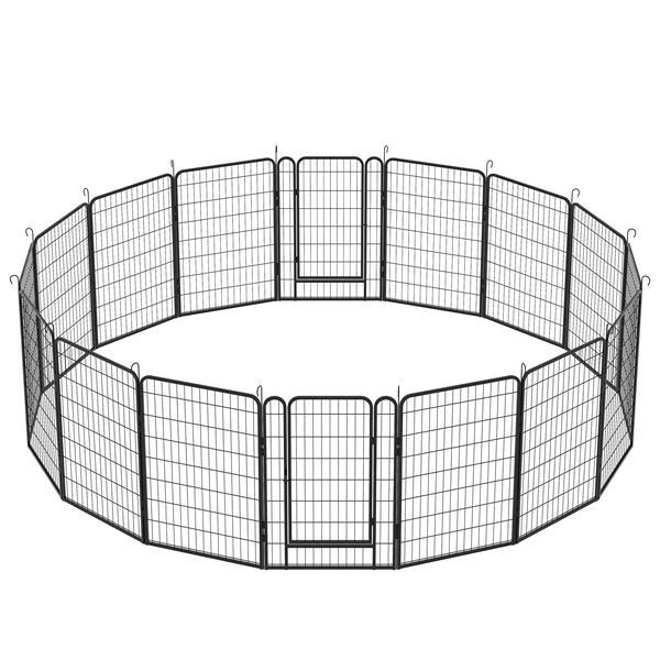 16-Piece Heavy Duty Metal Pet Playpen – Expandable Exercise Fence for Dogs, Cats & Small Animals