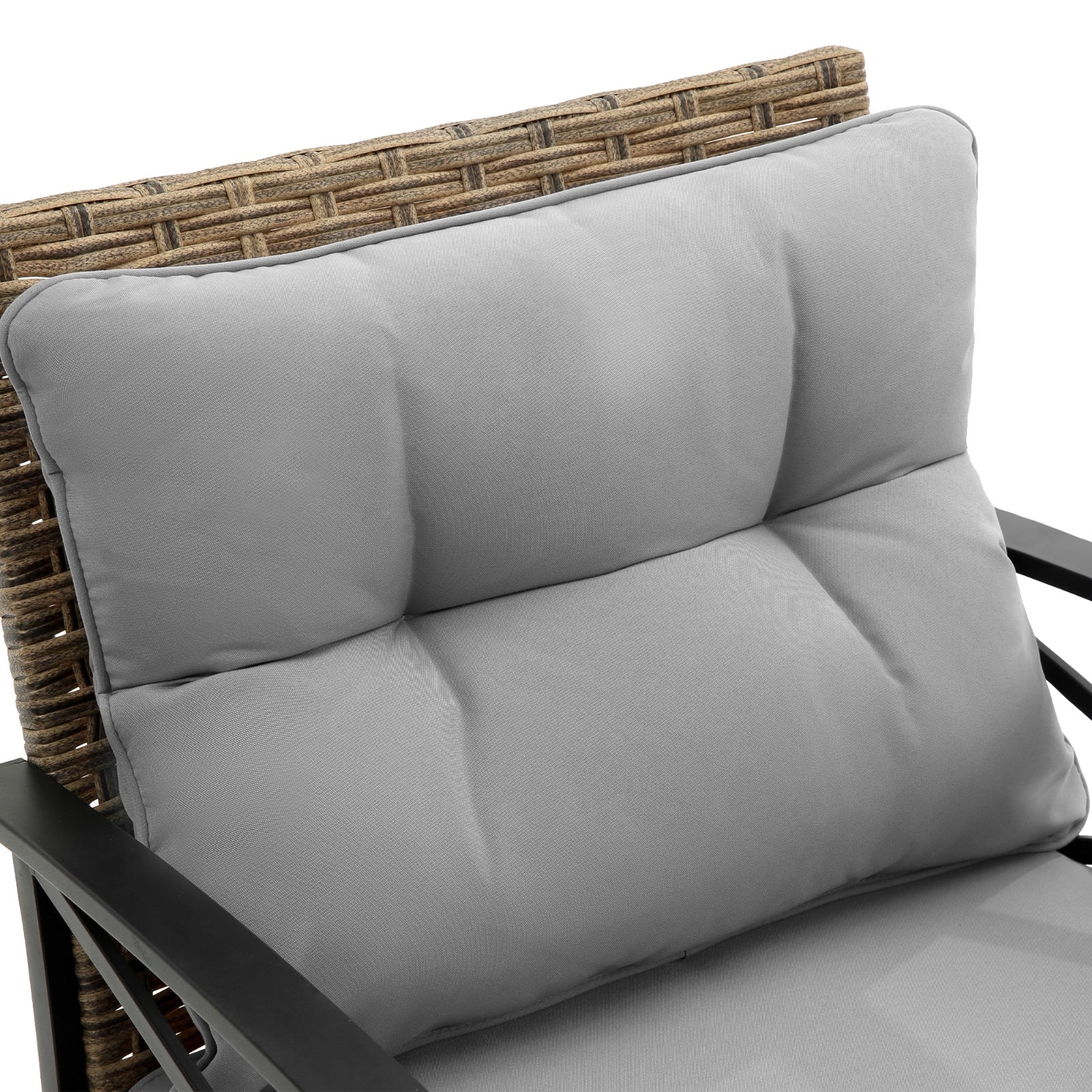 4-Piece Outdoor Patio Furniture Set - All-Weather Rattan Wicker Sectional Sofa