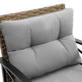 4-Piece Outdoor Patio Furniture Set - All-Weather Rattan Wicker Sectional Sofa