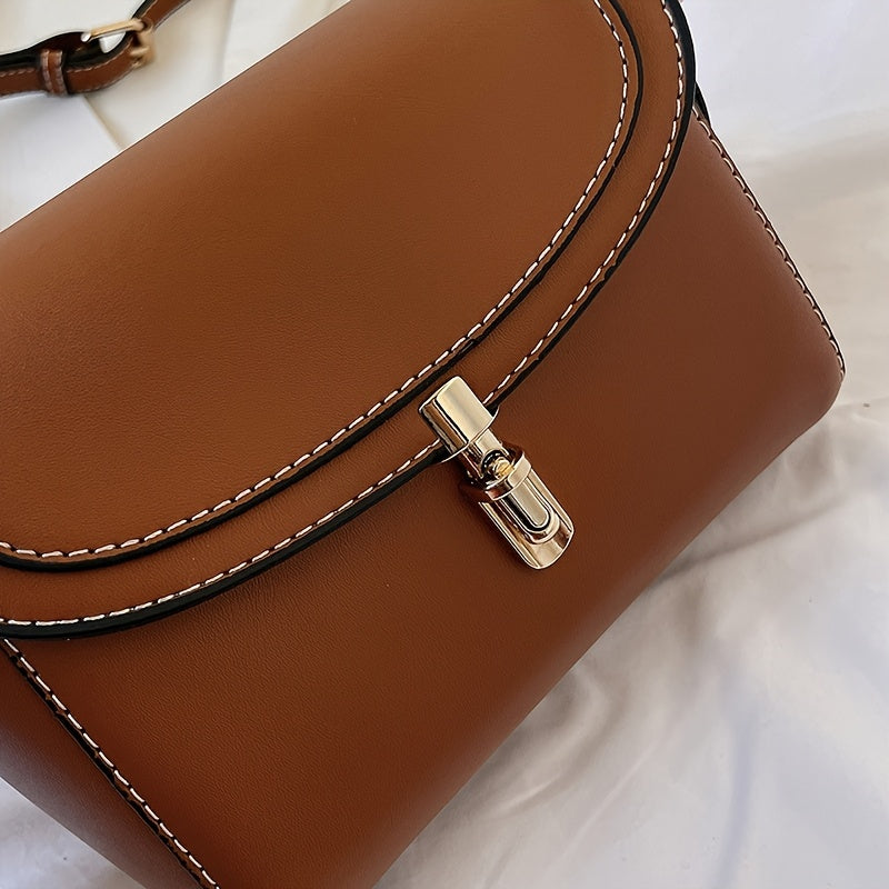 PU Leather Women’s Shoulder Bag 👜 Large Capacity Small Square Crossbody – Fashion & Commuter Tote