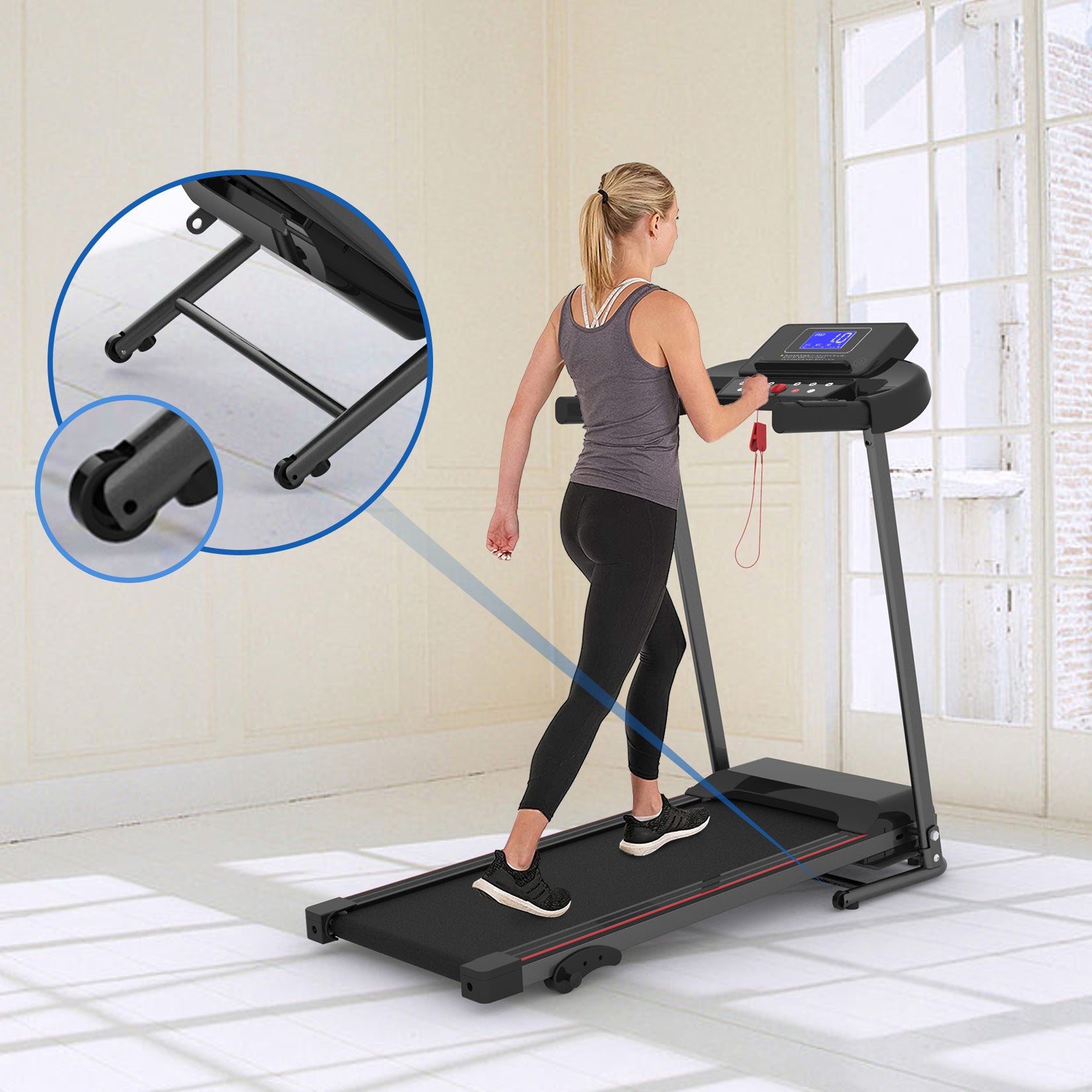 Foldable Electric Treadmill with Tilt | Compact Jogging & Walking Machine for Home & Office 🏃‍♂️🔥