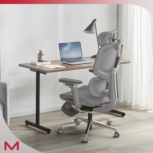 D2 Pro Ergonomic Office Chair with Footrest - High-Back Mesh Computer Chair with Adaptive Lumbar Support