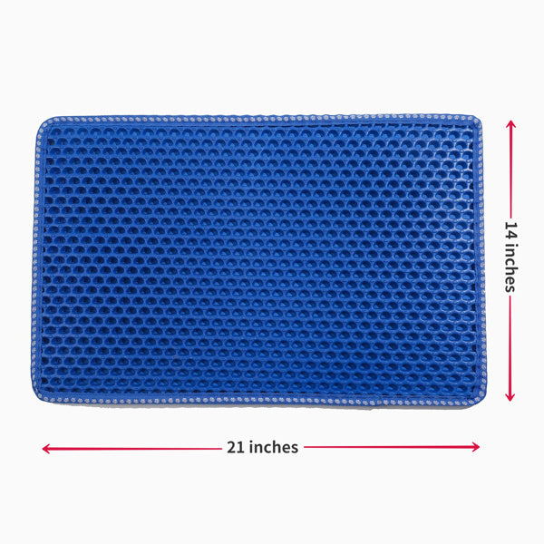 Double Layer Rice Cat Litter Mat – Waterproof, Non-Slip, Easy-to-Clean Trap Pad for Indoor Cats