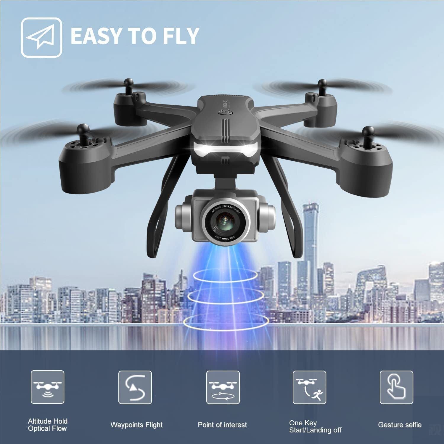 V14 Professional Drone with 6K HD Dual Camera - GPS Brushless RC Quadcopter