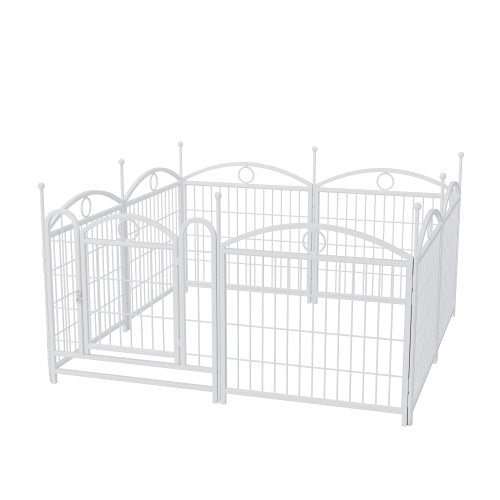 24-Inch Indoor Dog Playpen – 8-Panel Foldable Metal Pet Exercise Pen for Puppies & Small Dogs