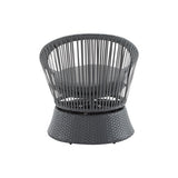 26.7" Modern Gray Wicker Lounge Chair – Round Rattan & Iron Frame, Stylish Relaxation for Living Room & Patio 🪑✨