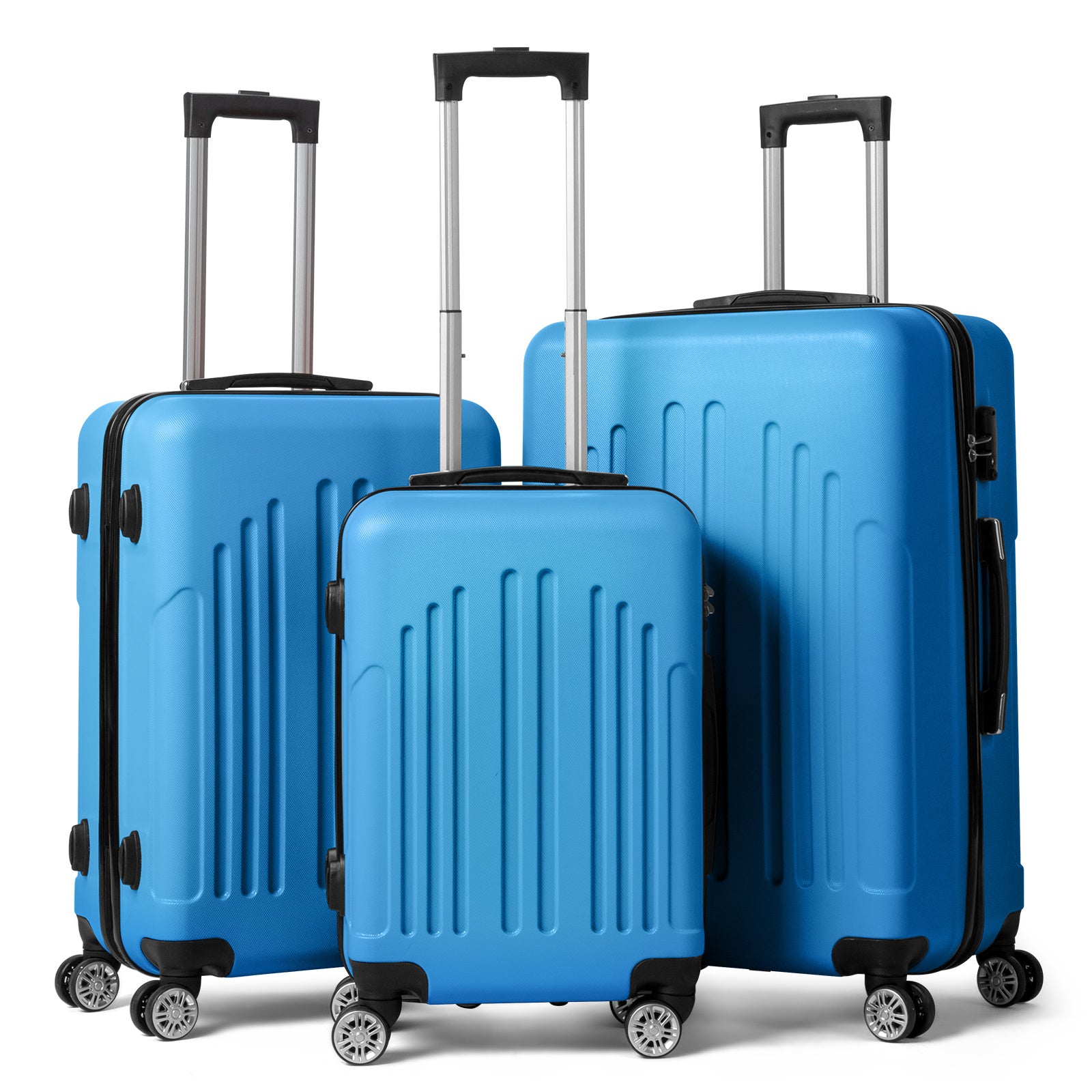3-Piece Lightweight ABS Hard Shell Luggage Set – Spinner Suitcases with TSA Lock (20/24/28 Inches)