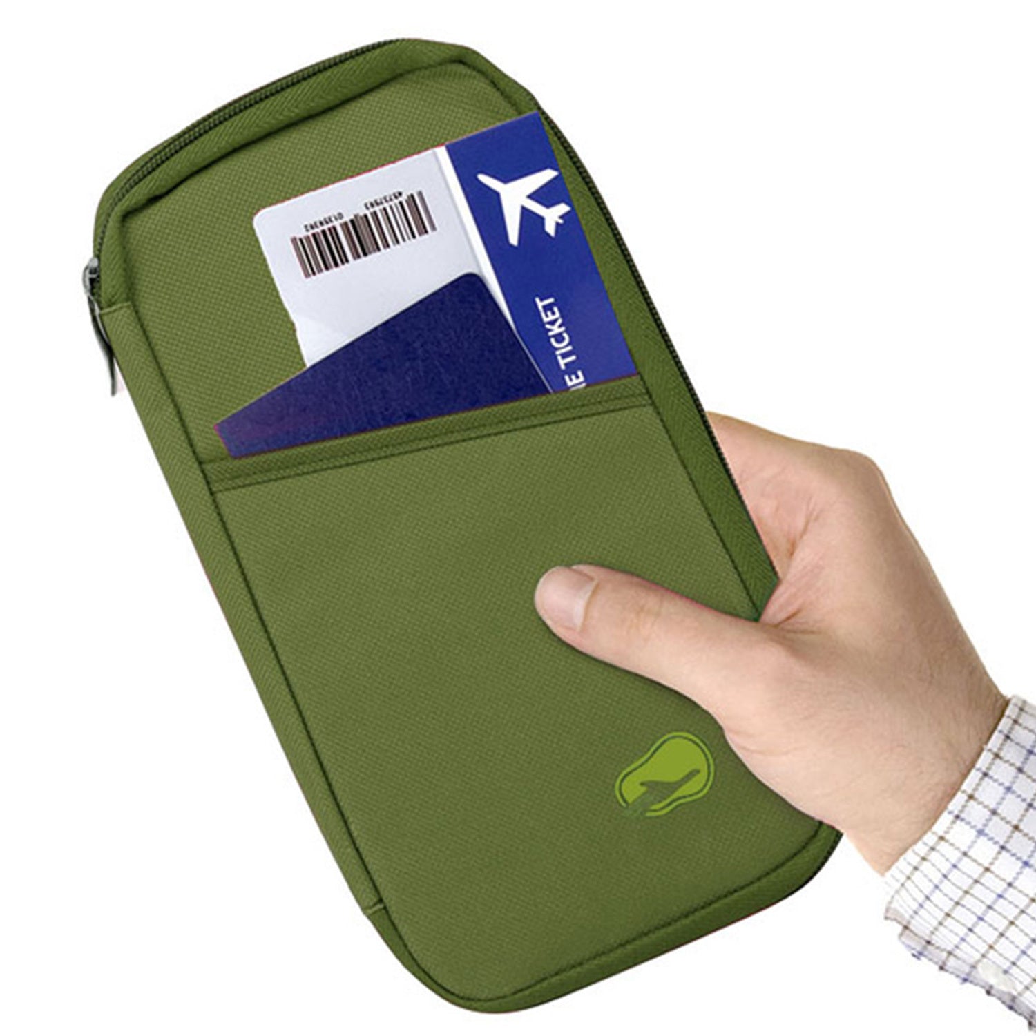 Travel Passport Wallet & Document Organizer 🛂 12-Cell Waterproof ID, Card & Ticket Holder with Zipper Case