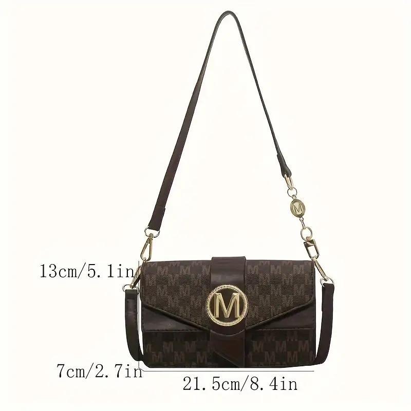 Women’s Stylish PU Leather Shoulder Bag – Simple Flap Crossbody Purse & Handbag