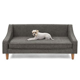Durable Elevated Dog Sofa Bed – Modern Irregular Armrest Design with Soft Cushion for Comfortable Pet Lounging