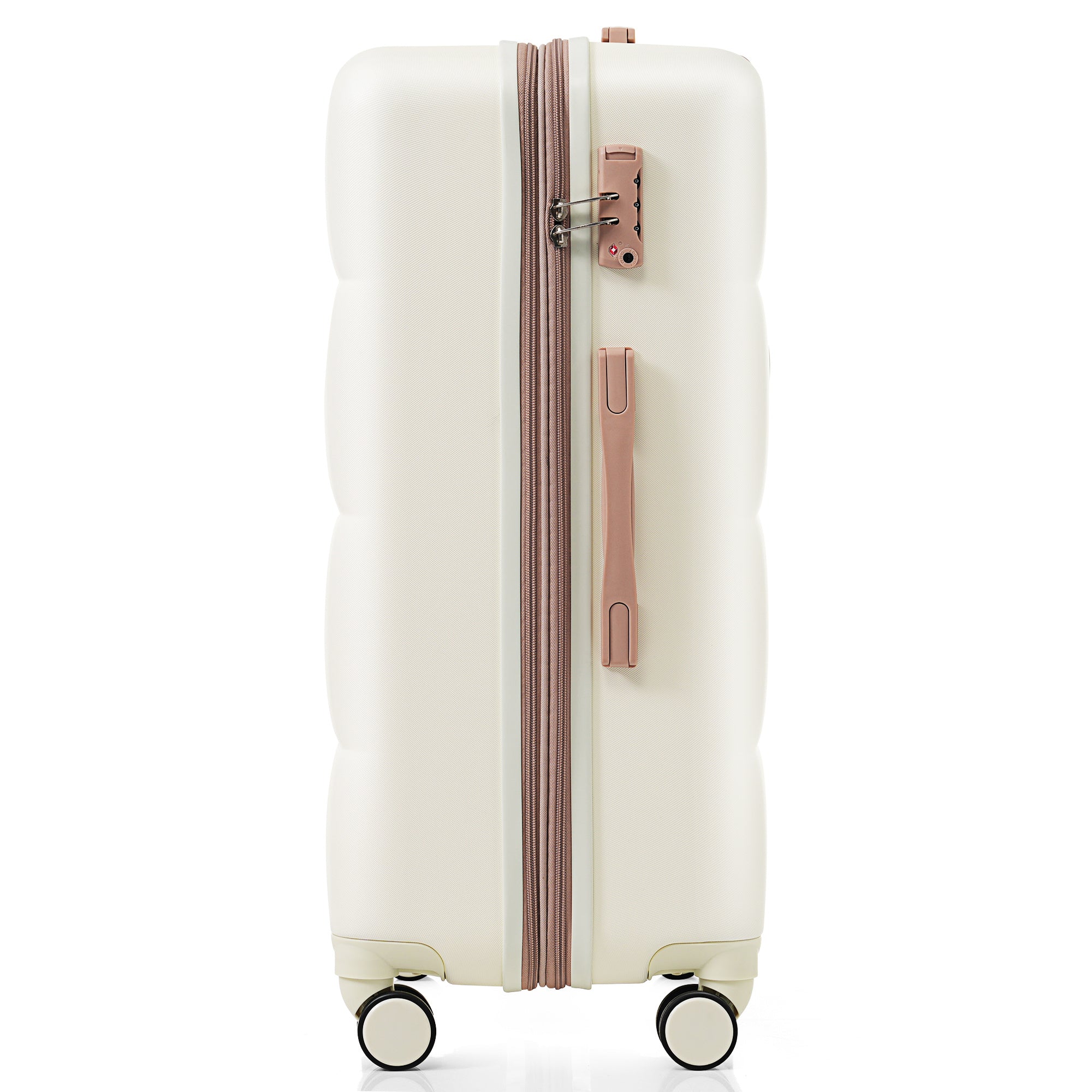 4-Piece Expandable ABS Suitcase Set with USB Port