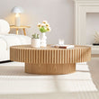 Handmade Metal Drum Coffee Table - Modern Round Accent Table